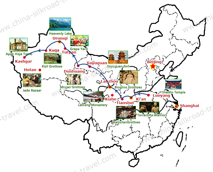 Silk Road Tour Map