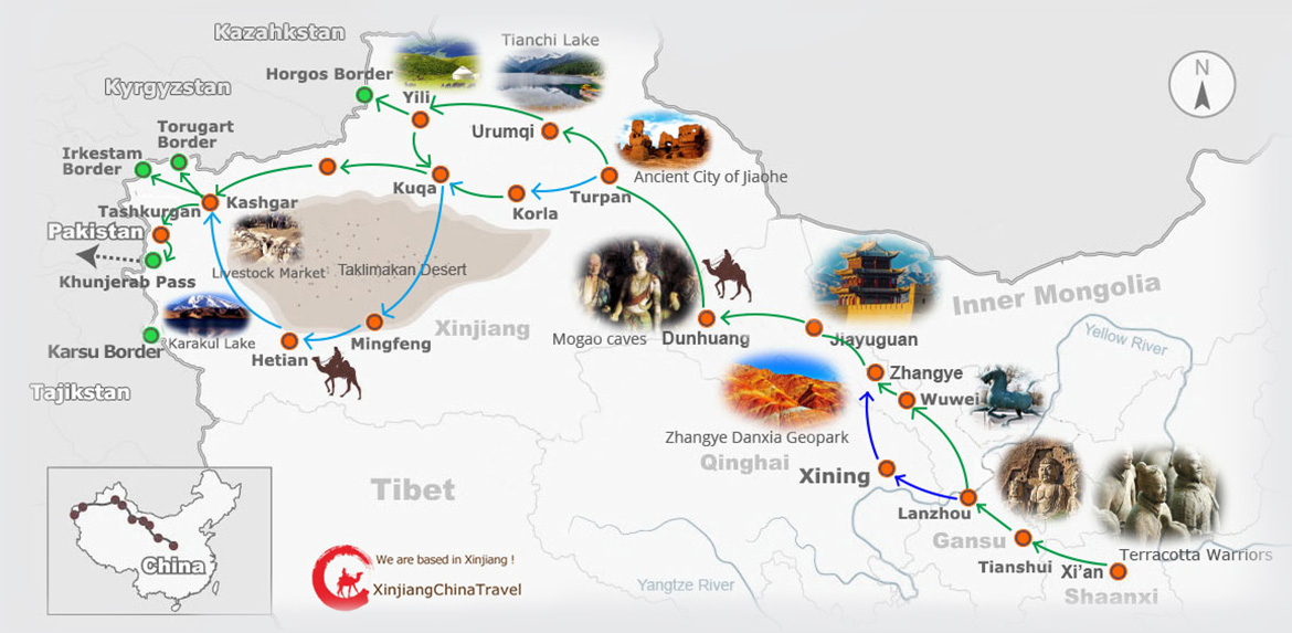 The Map of Silk Road