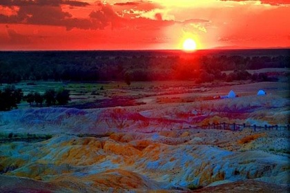 Five coloured beach